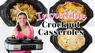 3 Quick and Easy Crockpot Casseroles [upl. by Atwahs]