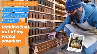 How to make Briquettes with sawdust  Improved Method for 2023  multimate paper briquettes [upl. by Elodea]