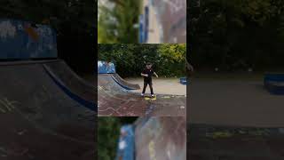 Skateboarding on a half pipe ￼ [upl. by Vonni811]