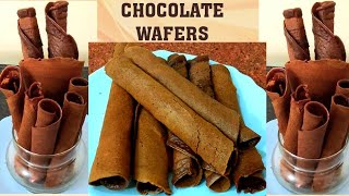 Chocolate wafers recipe घर पर बच्चों के लिए खास रेसिपी चॉकलेट वेफर्स [upl. by Hansel]