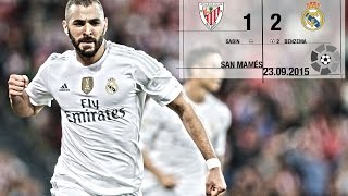 Athletic 12 Real Madrid La Liga 201516 matchday 5 [upl. by Nerok]