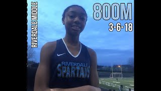 Jerica McKissic 800M 3618 Riverdale Middle [upl. by Eboh518]