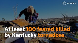 At least 100 feared killed by Kentucky tornadoes [upl. by Mieka]