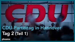 CDUParteitag in Hannover  Tag 2 1 Teil [upl. by Massab342]