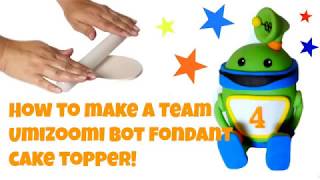 How to make a Bot fondant cake topper Team Umizoomi [upl. by Higinbotham]