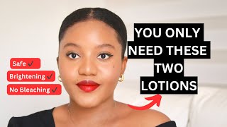 HOW I USE TWO LOTION TO BRIGHTEN MY SKIN FOR A YOUTHFUL AND RADIANT SKIN Practical tips [upl. by Ahseid]