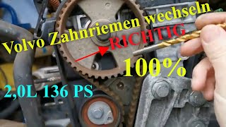 Volvo Zahnriemen wechseln  Volvo V50 V70 C30 C70 S40 Zahnriemen wechseln  Change Timing Belt Volvo [upl. by Raynor]