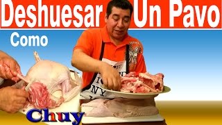 COMO DESHUESAR UN PAVO AL HORNO RECETA para navidad y año nuevo relleno fruta y carne 14 [upl. by Assiar]