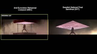 Loreen  Tattoo Comparing ESC rehearsal vs NF performance [upl. by Sices]