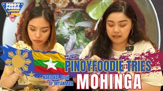 Pinoy Foodie Tries Mohinga Exploring Burmese Cuisine for the First Time [upl. by Allison]