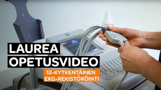 Opetusvideo 12kytkentäisestä EKGrekisteröinnistä sairaanhoitajaopiskelijoille [upl. by Eelam]