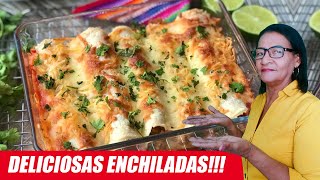 🥟RECETA ENCHILADAS con Pollo y Queso 😋 [upl. by Matejka127]