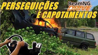 BeamNG  PERSEGUIÇÕES E CAPOTAMENTOS VOLANTE G27 [upl. by Oakman362]