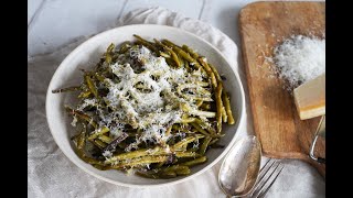 Grønne Bønner Med Parmesan Og Hvidløg [upl. by Dutchman]