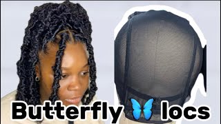 BUTTERFLY🦋LOCS TUTORIAL ✨DISTRESSED BOB LOCS WIG🥰FAUX LOCS WIG [upl. by Currier]