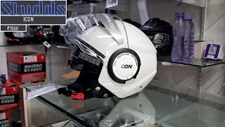 Studds Icon  Price 1500  White colour  Open Face Dual Visor [upl. by Lang776]