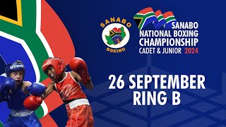 26 September  RING B  SANABO National Boxing Championships Junior amp Cadet [upl. by Isabel963]