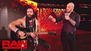 Elias takes out Baron Corbin with his guitar Raw Oct 22 1018 [upl. by Ranit]