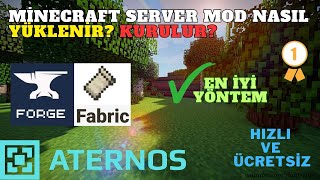 MİNECRAFT SERVER MOD YÜKLEME  ATERNOS MOD KURMA [upl. by Trevar]