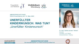 Unerfüllter Kinderwunsch  Dr med SaskiaLaureen Herbert [upl. by Bennett]