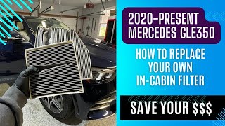 2020Present MB GLE 350 In Cabin Air Filter Replacement Prefilter amp Carbon Filter  4K How To [upl. by Armalla]