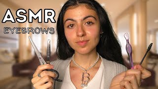 ASMR  doing your eyebrows [upl. by Ellerred]