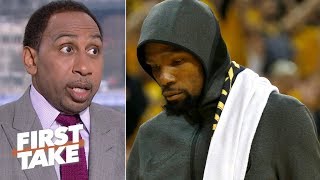 ‘KD hasn’t been KD’ – Stephen A wants Kevin Durant to step up for DeMarcus Cousins  First Take [upl. by Malvina]