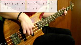 Red Hot Chili Peppers  Around The World Bass Cover Play Along Tabs In Video [upl. by Abbotsen491]