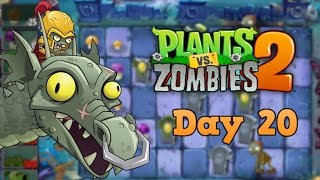 Plants vs Zombies 2  Dark Ages Night 20  Walkthrough [upl. by Odrautse190]