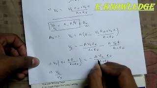 Nonideal OpAmp Voltage gain derivation for INVERTING MODE with example full description [upl. by Whetstone]