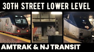 30th Street Station Railfanning Amtrak amp NJT  ACS64 GP40PH2B amp P42DC [upl. by Kulda]