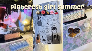 Pinterest girl summer 🍵🍰romanticising summer travel diaries anime ft kiboom aesthetic vlog [upl. by Paloma]