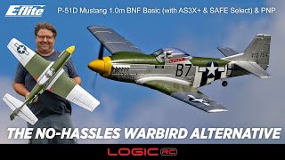 EFlite P51D Mustang 10m BNF Basic with AS3X amp SAFE Select and PNP [upl. by Bergeron]