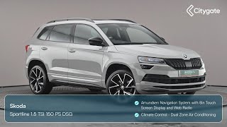 Skoda Karoq  Sportline 15 TSI 150 PS DSG  Citygate West London ŠKODA [upl. by Mackler887]