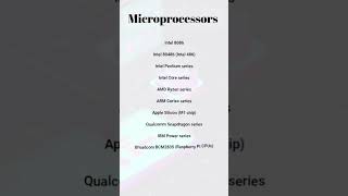 10 examples of microprocessors computertechnology microprocessor [upl. by Harrad]