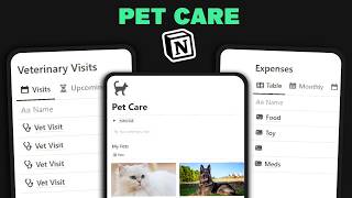 Pet Care  The Best Pets Notion Template [upl. by Behl317]