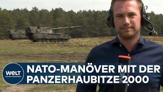 NATOMANÖVER IN MUNSTER Deutsche Einheit führt Schießübung mit Panzerhaubitze 2000 durch [upl. by Miranda]