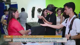 Acadêmicos e professores da Unigran apresentam cursos para alunos do terceiro ano em feira [upl. by Pyle]