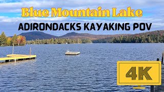 Fall day exploring Adirondacks Blue Mountain Lake by Kayak  4K [upl. by Euqina830]