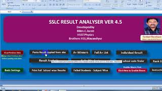 SSLC Offline Result Analyser Tool [upl. by Ardnuek]