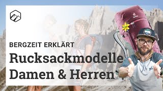 Damenrucksack oder Herrenrucksack Rucksackmodelle im Vergleich  Bergzeit [upl. by Daffy]