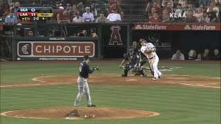 Trout hits for cycle on historic night [upl. by Akiria]