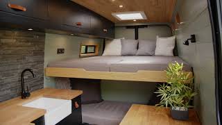 VW Crafter Luxury Campervan  Le Chalet Noir [upl. by Matuag]