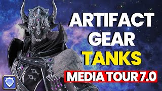 FFXIV Dawntrail Media Tour  Tank Artifact Job Gear 70 WAR GNB DRK amp PLD [upl. by Hardie866]