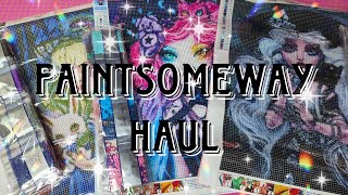 UnboxingHAUL Paintsomeway  3 MEGA Diamond Painting Bilder  💎❤💎 [upl. by Panter]