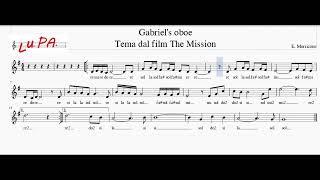 Gabriels oboe Mission  Flauto dolce  Note  Spartito  Karaoke  Instrumental  Canto  Musica [upl. by Yahska]