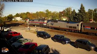 Amtrak 130 leads through Chesterton IN [upl. by Auqinal]