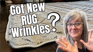 How to Get Wrinkles Out of a New Rug  Easy DIY Hack [upl. by Selinski]