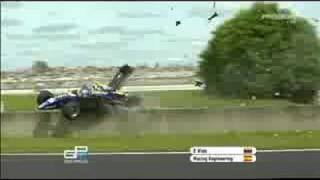 GP2  Ernesto Viso Crash France 30062007 [upl. by Queena745]