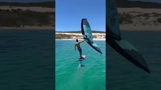 Flying over water  Wing foiling in paradise 😍 [upl. by Anelam896]